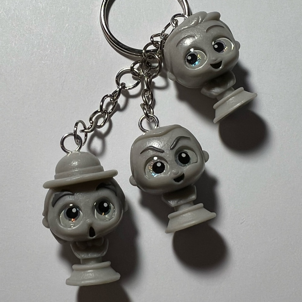 Haunted Mansion Busts Keychain
